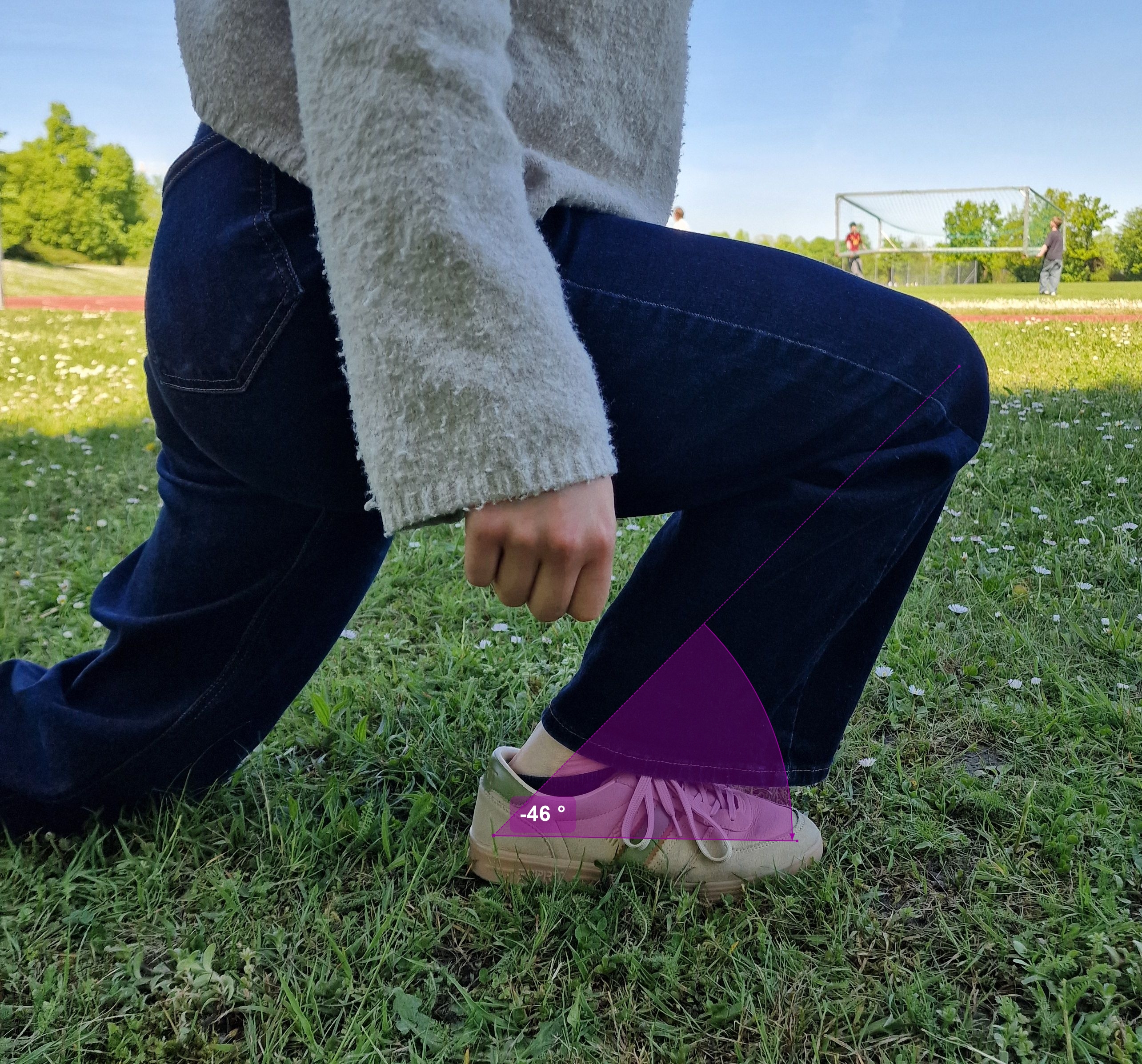 Dorsalflexion des Sprunggelenks